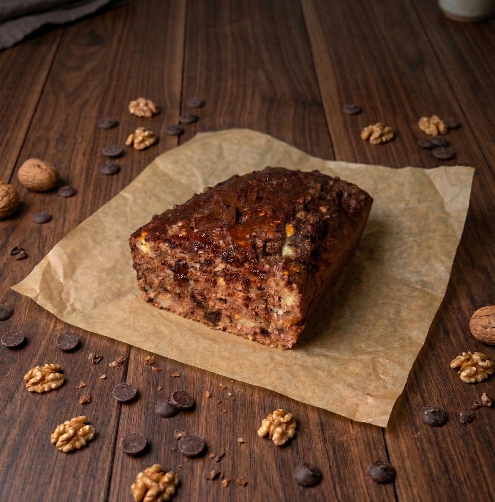 Brownie proteic cu banane